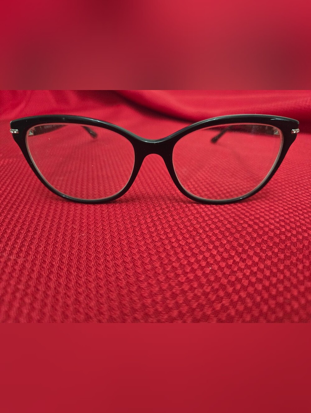 Versace 3205 B Rhinestone Cat Eye Eyeglass Frames 54*16*140